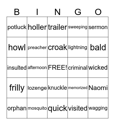 Winn-Dixie ABC Challenge Bingo Card