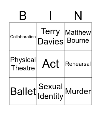 The Car Man Bingo Card
