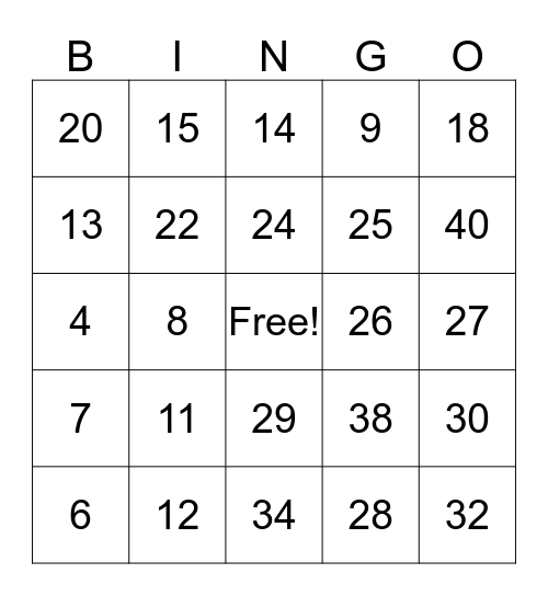 spartans reff bingo Card