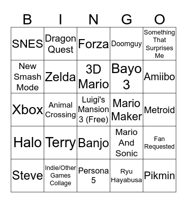 Direct Bingo Card