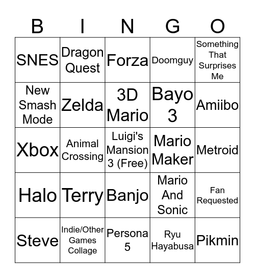 Direct Bingo Card