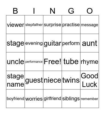 SMC bingo V1X2 Bingo Card