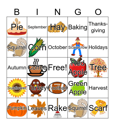 Fall Bingo  Bingo Card