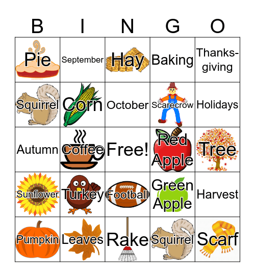 Fall Bingo  Bingo Card