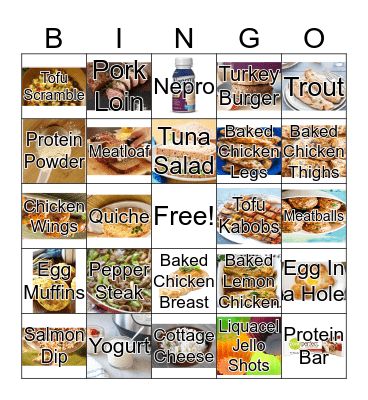 PROTEIN BINGO Card