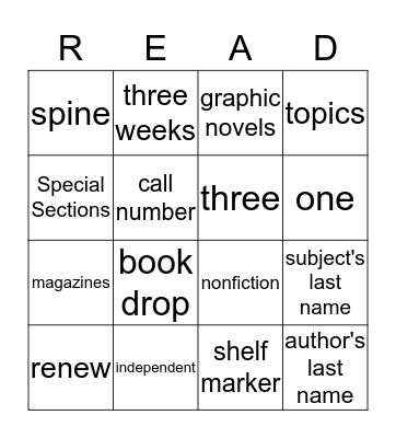 Welcome to the Media Center! Bingo Card