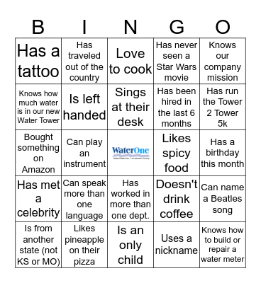 Customer Relations In-service BINGO! Bingo Card