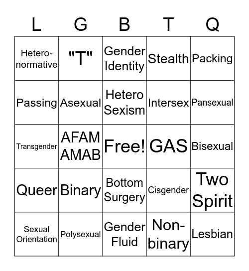 AFFIRMATIVE BINGO Card