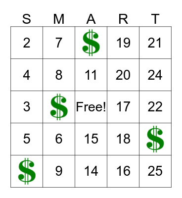 RAPGC 401k Open House Bingo Card