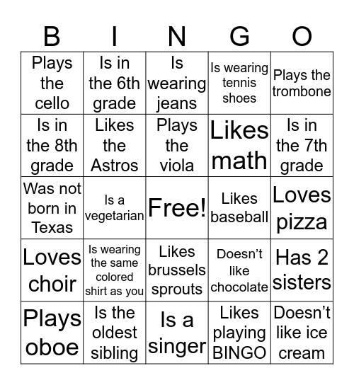 First 3 people to get a BLACKOUT win a prize. Find Someone Who... Bingo Card