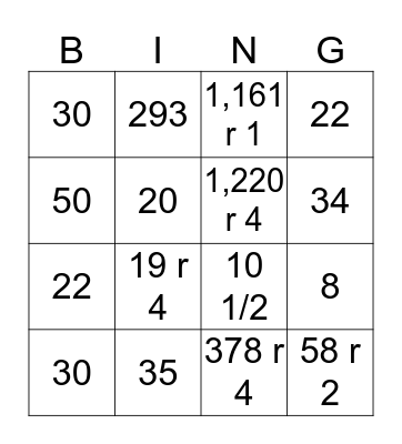 Chapter 2 Test! Bingo Card