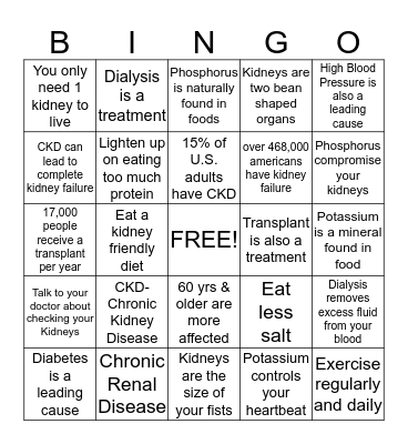 Missed Treatment Bingo Card