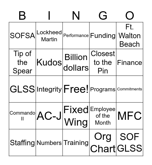 3Q F&BO All Hands Bingo Card