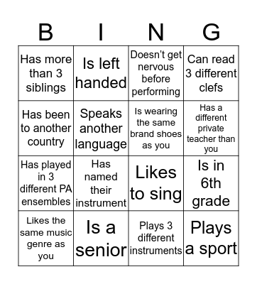 Bingo Card