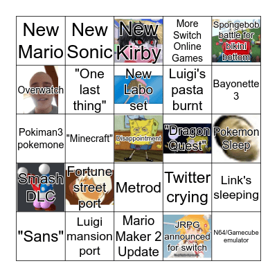 Steve is coming Bingo Card