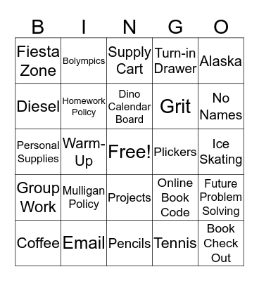 Bohannan Bingo Card