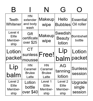 September Bingo Card