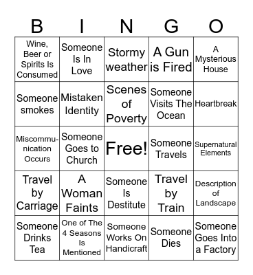 Victober Bingo Card