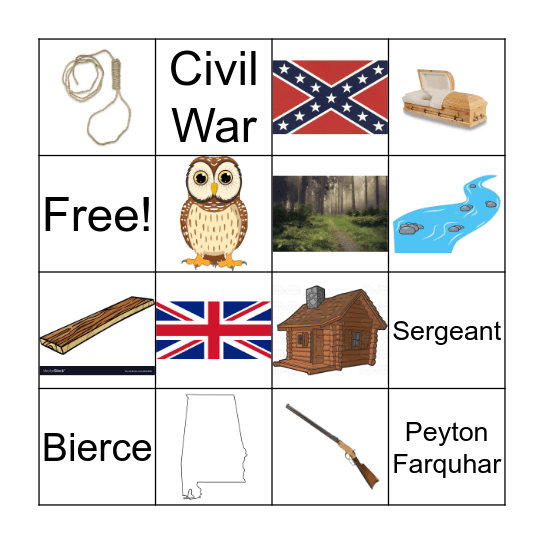 An Occurrence at Owl Creek Bridge Bingo Card