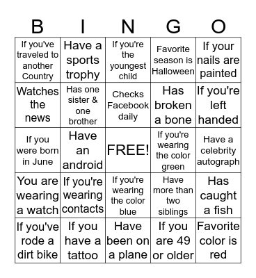 DALLAS BIRTHDAY BINGO Card