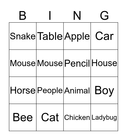 Bingo Card