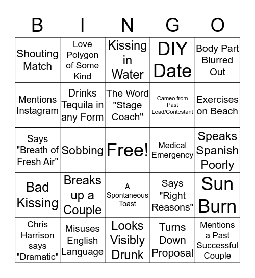 BIP Week 5 Bingo Card