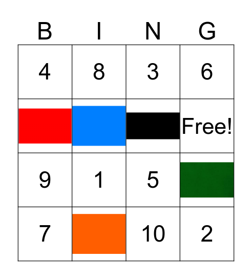 Spanish to English BINGO Card