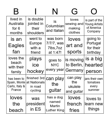 Yearbook Class 2019-2020...Who?... Bingo Card