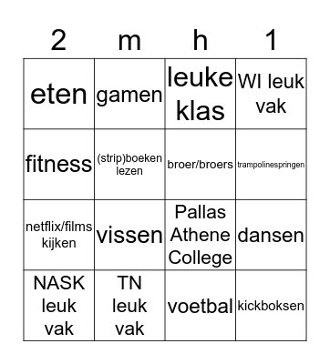 Bingokaart Bingo Card