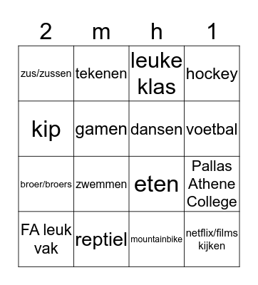 Bingokaart Bingo Card