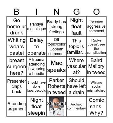 M&M 8/7 Bingo Card