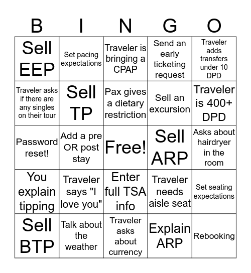 CRD Bingo Card