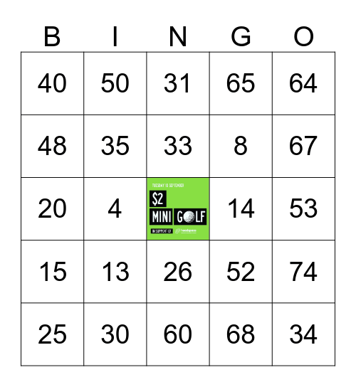 DAY OF FUN Bingo Card