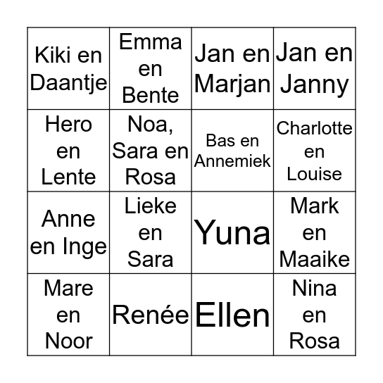 Pbeek Bingo Card