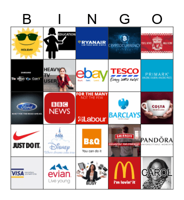 CURIOUS CAROL BINGO Card