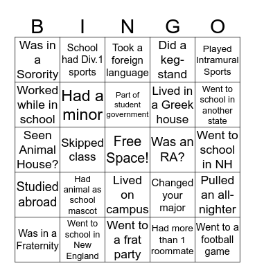 Staff Day 2019 Bingo! Bingo Card