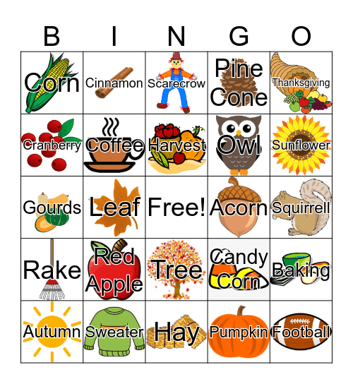 Fall Bingo  Bingo Card