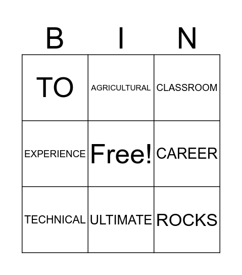 CTAE NATION!!! Bingo Card