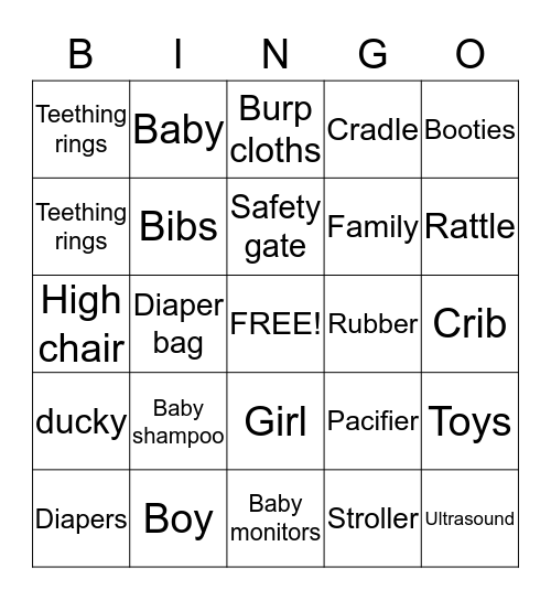 Peyton's Bingo Card