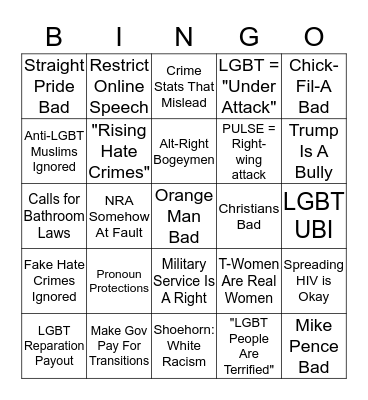 Panderfest 2020 Bingo Card