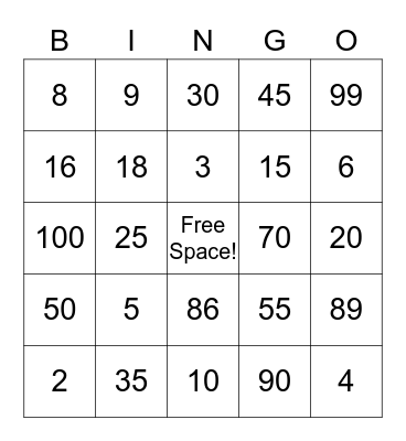 Adding Bingo Card