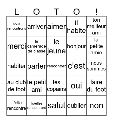 2mh chapitre 1 ABC Bingo Card