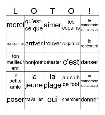 2mh chapitre 1 ABC Bingo Card
