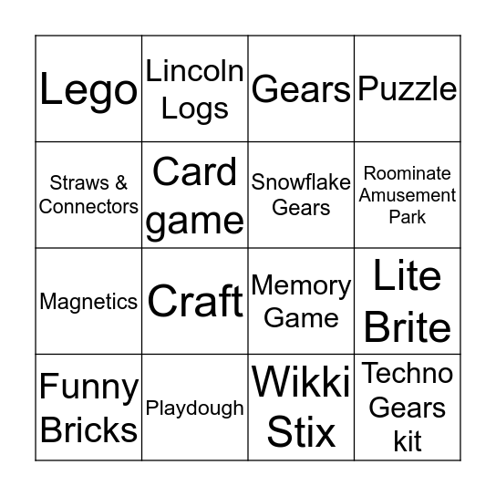 Makerspace Gr. 1-3 Bingo Card