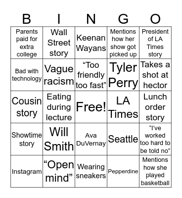 Professional Development Bingo Card