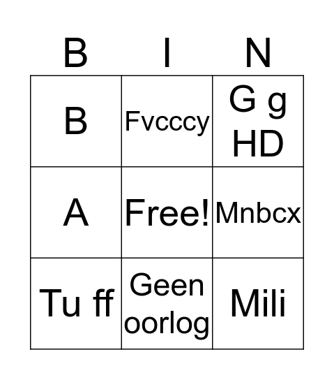 Sdg Bingo Card