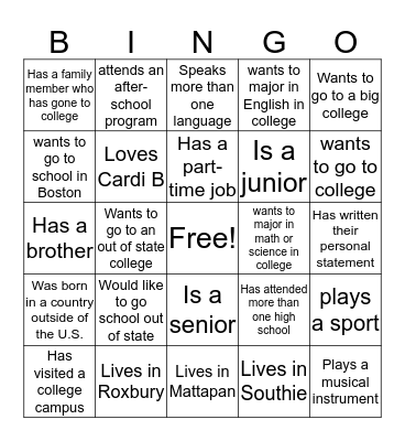 Bingo Card