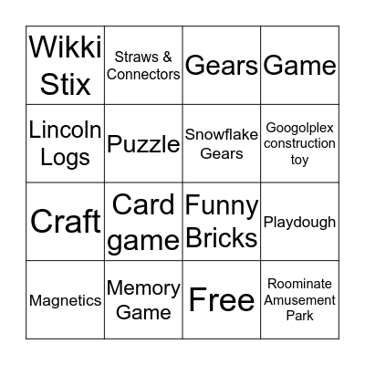 Makerspace Gr. 1-3 Bingo Card