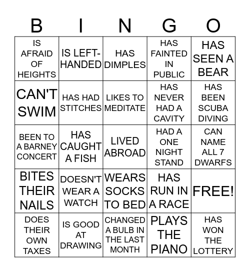 ACROSS THE POND GET-TO-KNOW-YOU BINGO Card
