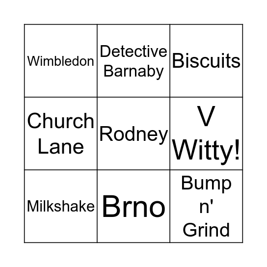 Sally Bingo! Bingo Card